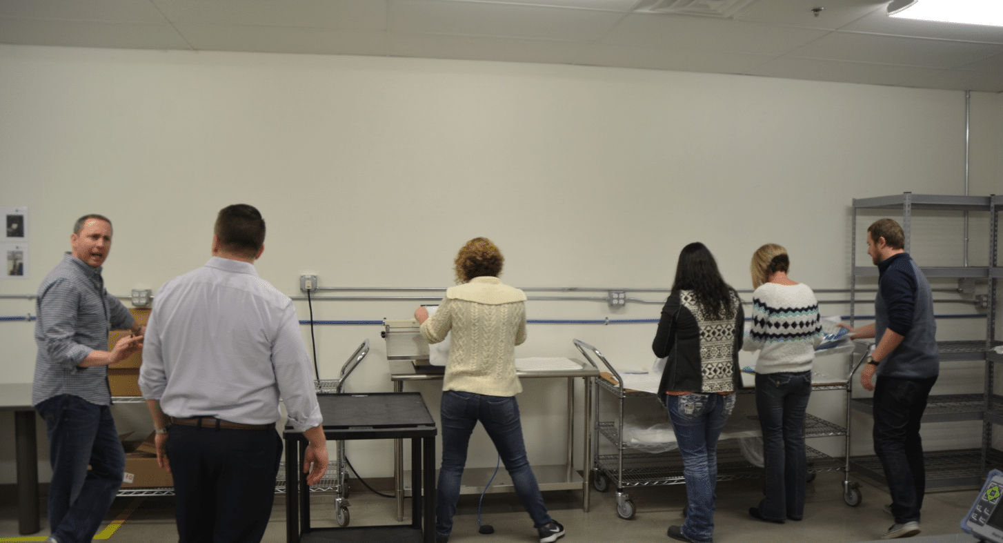 Techs conducting testing