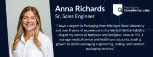 Photo and brief bio for our subject matter expert on packaging validation project timelines